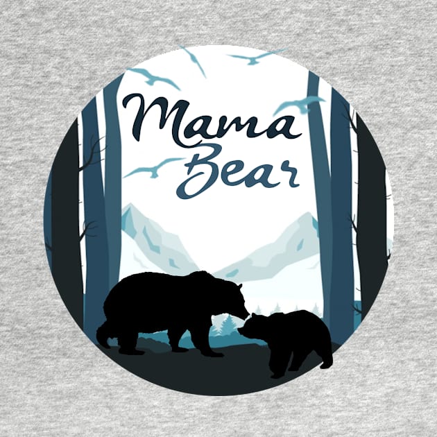 Mama Bear with Baby Cub in the Mountains by treszurechest